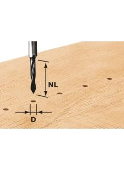 FESTOOL Hw S8 D5/30 Doorgangsboor Hw Schacht 8 Mm