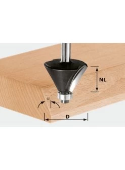 FESTOOL Hw S8 D25,7/25,7/15° Fasefrees Hw Schacht 8 Mm