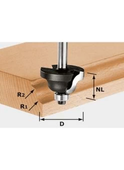 FESTOOL Hw S8 D31,7/r4/r4 Dubbele Radialenfrees Hw Schacht 8 Mm
