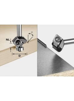 FESTOOL S8 Hw 45° D27 12x12 Kl Keermes-fasefrees Hw