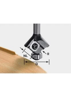 FESTOOL S8 Hw R2 D28 Kl12,7ofk Keermes-afrondfrees Hw