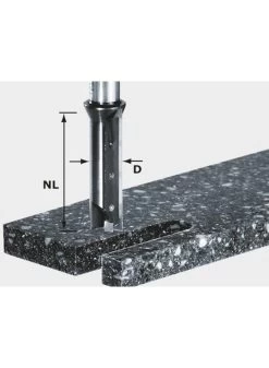 FESTOOL Hw S12 D14/45 Wm Keermes-groeffrees Hw Schacht 12 Mm