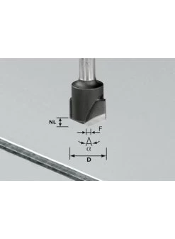 FESTOOL Hw S8 D18-135° (alu) V-groeffrees Hw Schacht 8 Mm