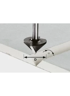 FESTOOL Hw S8 D32/90° Gipsplaatfrees Hw Schacht 8 Mm