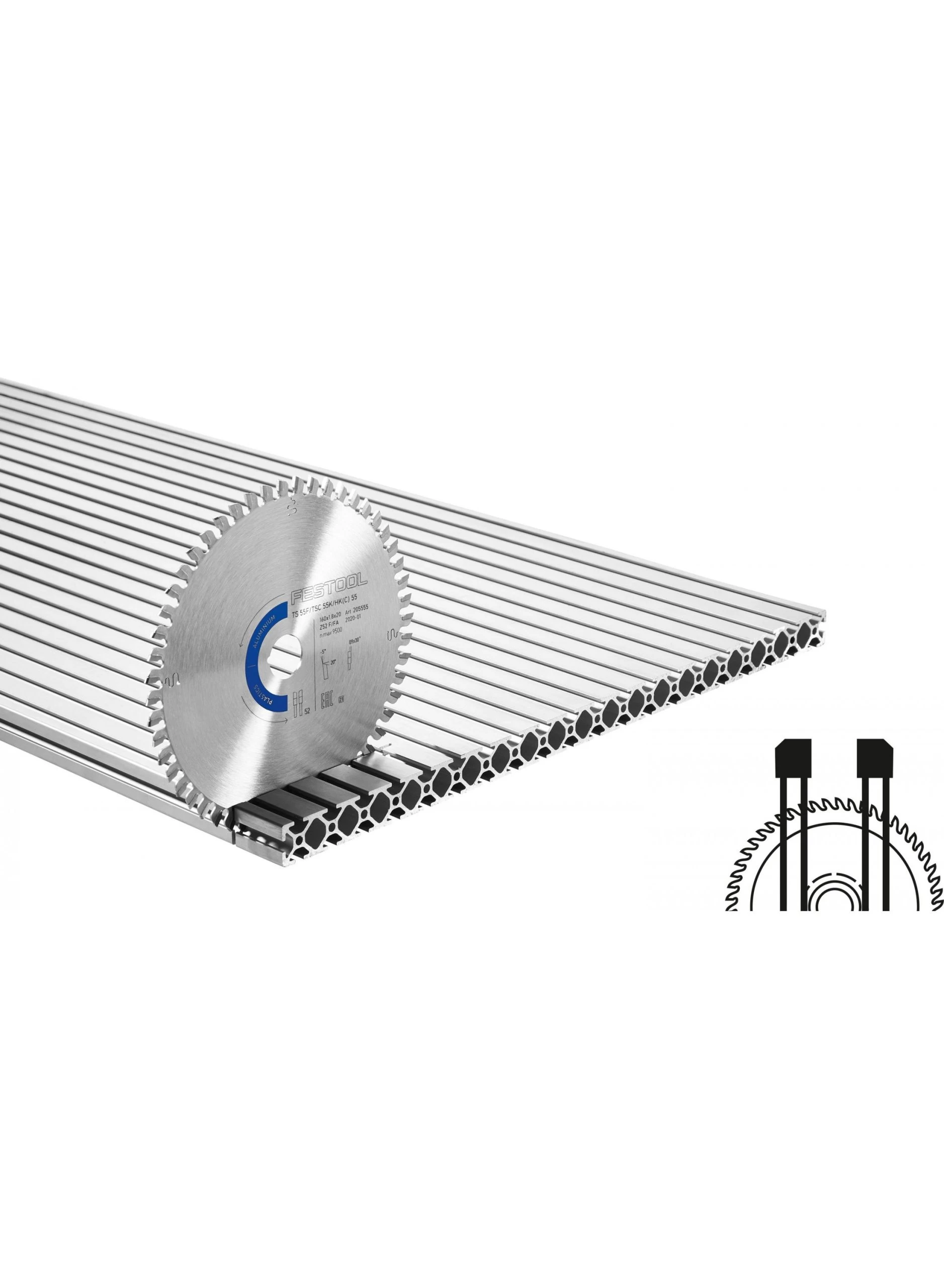 FESTOOL HW 160x1,8x20 F/FA52 Speciaal Zaagblad Aluminium/plastics 3 FESTOOL HW 160x1,8x20 F/FA52 Speciaal Zaagblad Aluminium/plastics