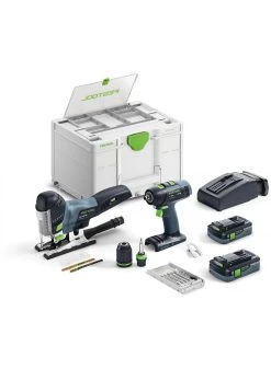 FESTOOL T 18+3/PSC 420 HPC I-Set Set Voor Montagewerk Accu