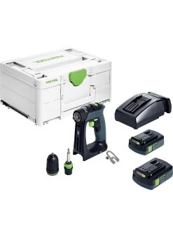 FESTOOL CXS 18 C3,0-PLUS 18V Accu-schroefboormachine In SYS3 M 187 (2 X 3,0Ah Accu + Lader)
